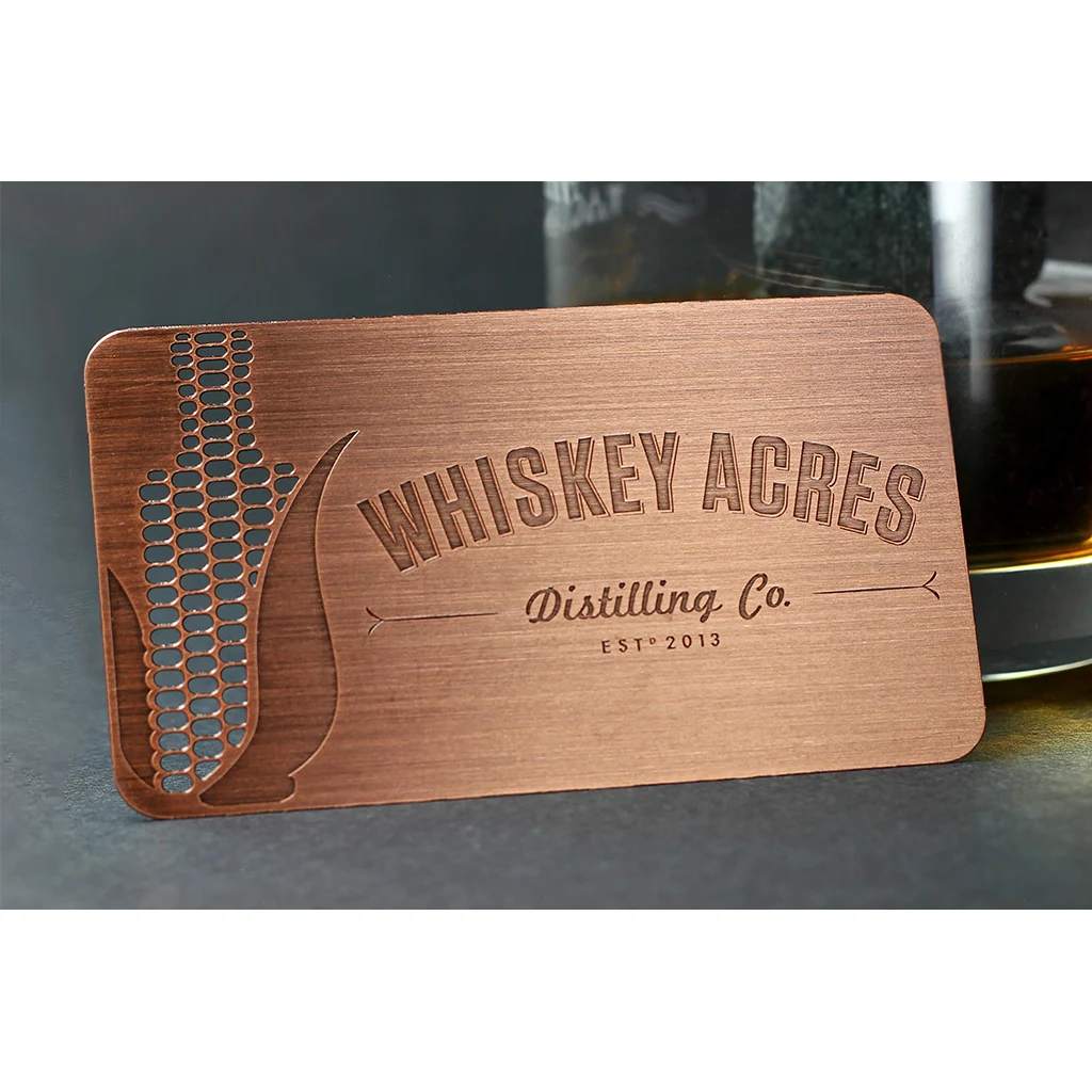 Copper Finish Metal Business Cards 1