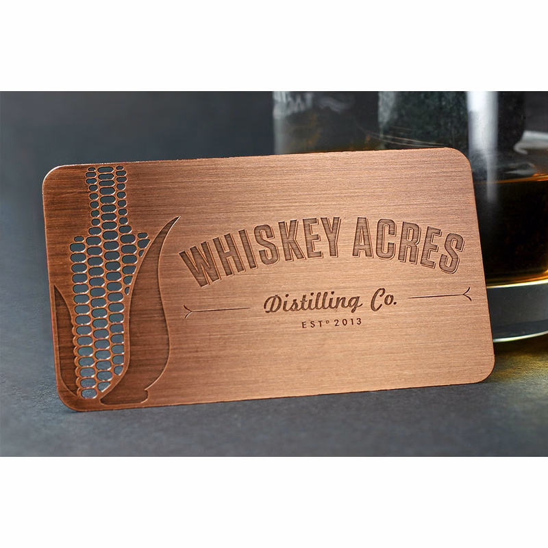 Copper Finish Metal Business Cards