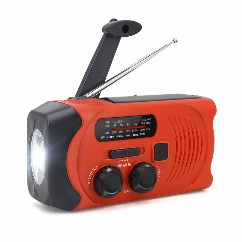 Survival Solar Emergency Flashlight Crank Radio