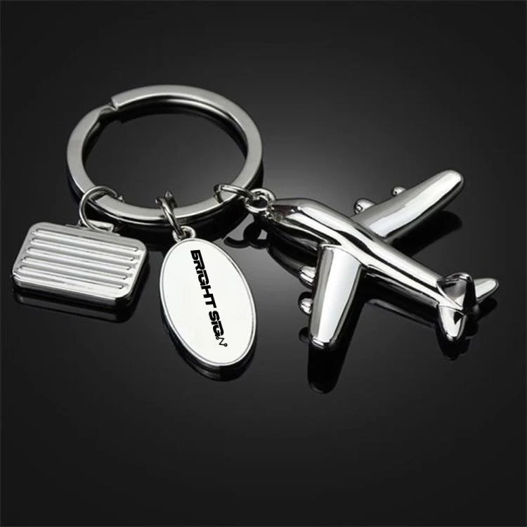 Airplane & Luggage Charm Keychain 1