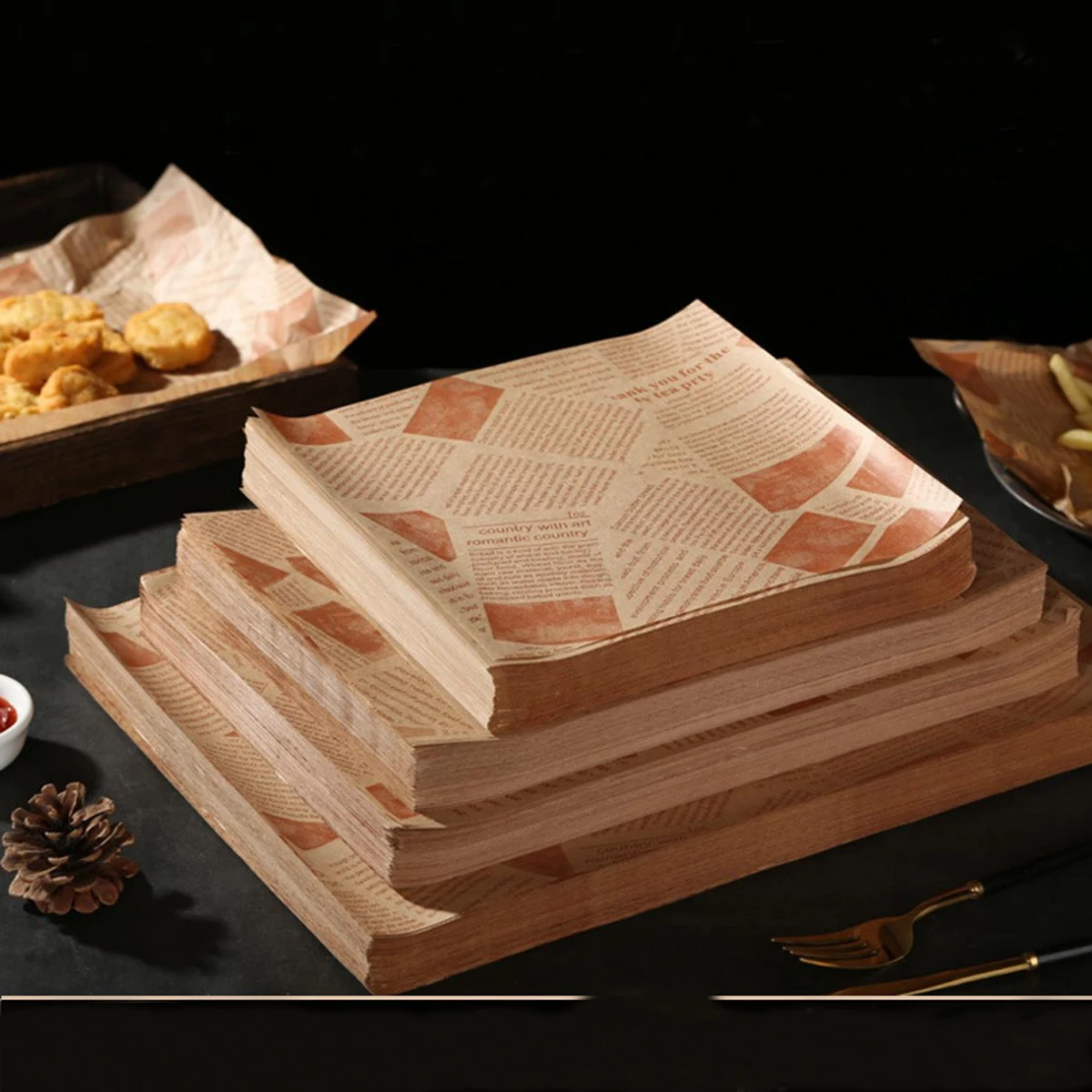 Disposable Coated Burger Greaseproof Paper 1