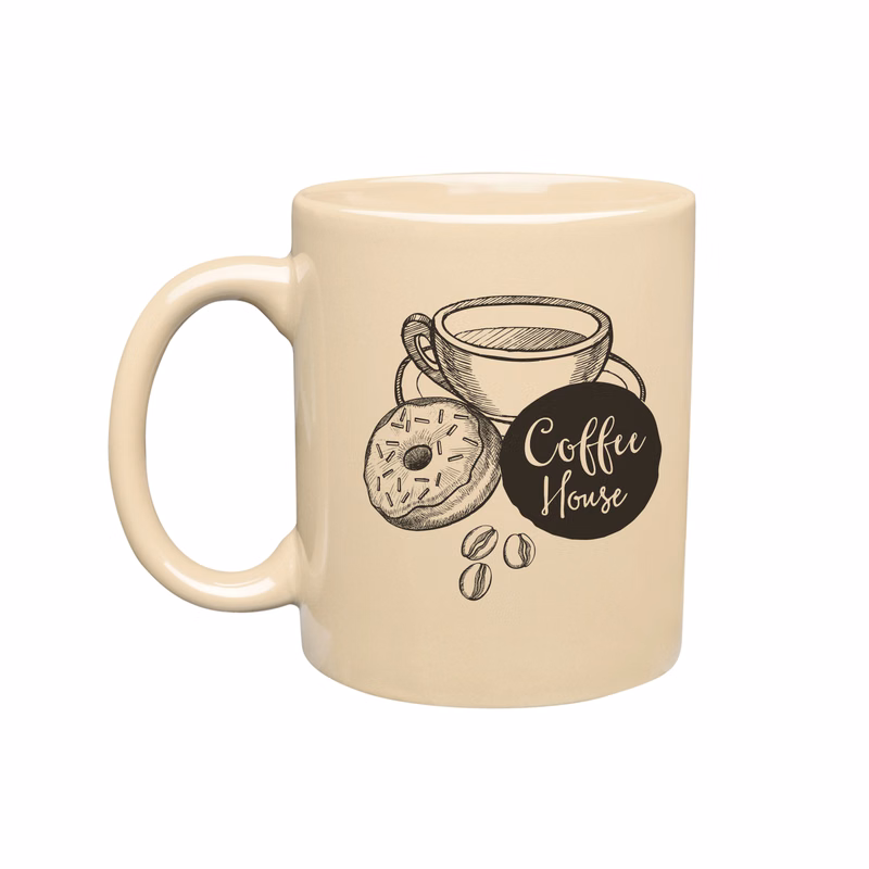 11 oz. Ceramic Custom Mug (1 Color Imprint)