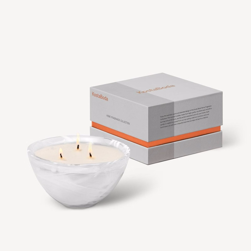 CONTRAST CANDLE WHITE/WHITE