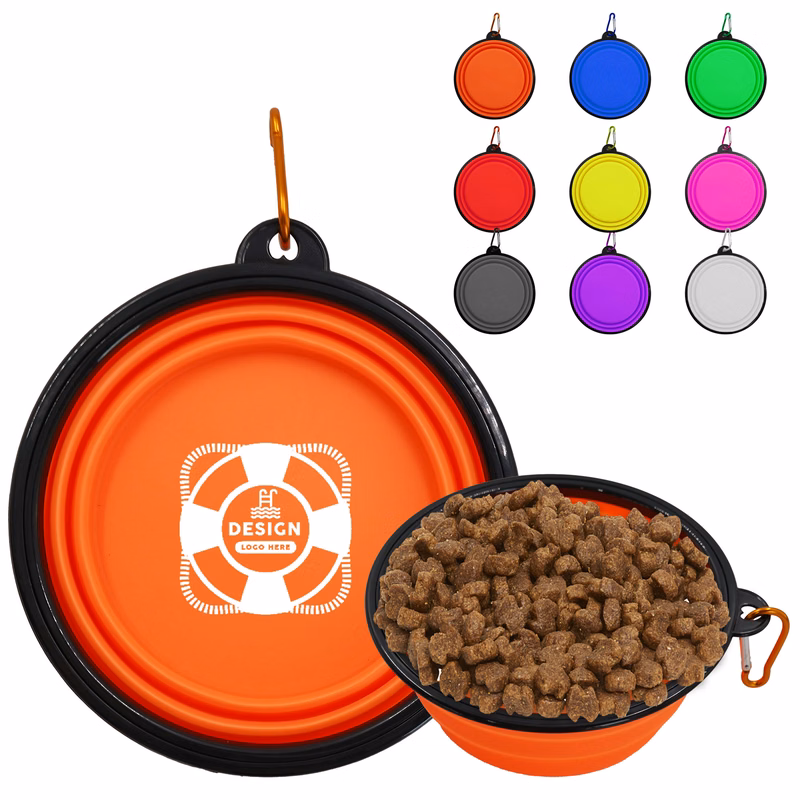 MOQ 20 Collapsible Dog Bowl with Carabiner