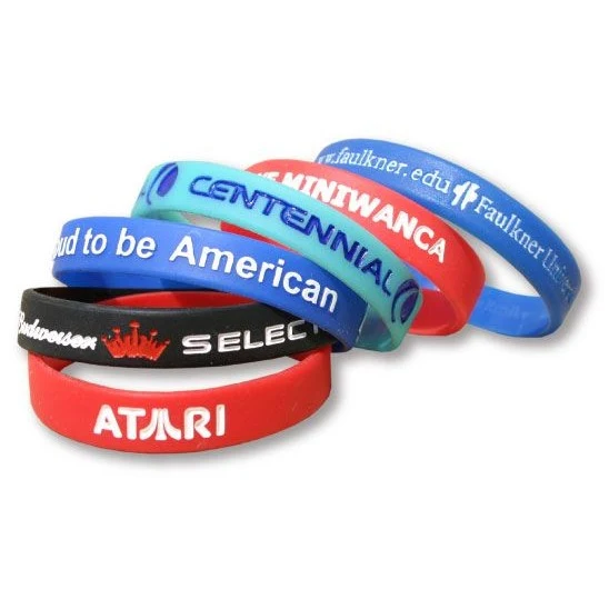 Wristbands Debossed with any Color Fill 8" x 1/2" 1