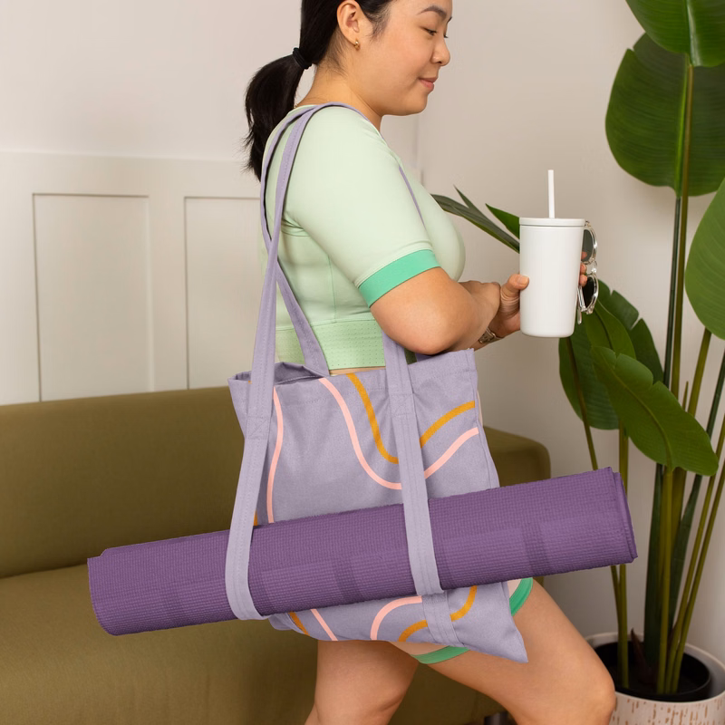 MAIN SQUEEZE YOGA TOTE - COLORED CANVAS