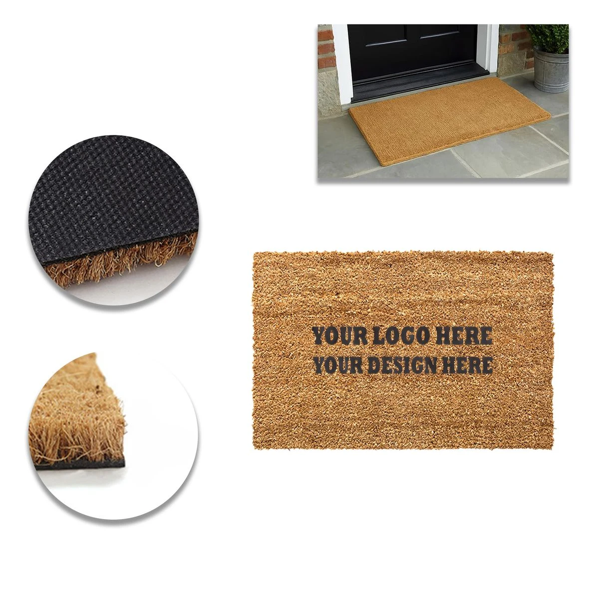Coir Door Mat with Heavy Duty Backing 1
