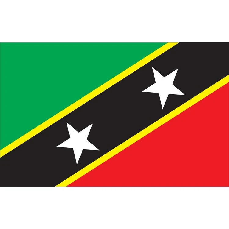 St Chris Nevis Flag - 5' x 8' - Nylon 1