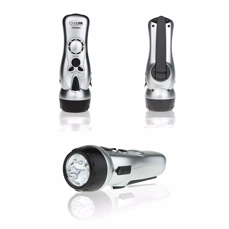 Emergency 4-in-1 Crank Powered Radio, Flashlight, Siren, Phone Charger