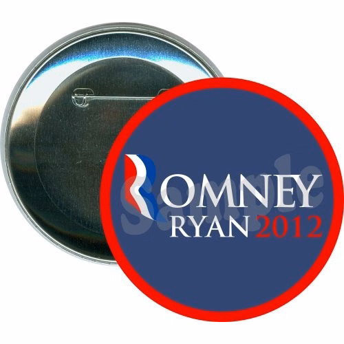 Romney, Ryan, 2012, Political Button