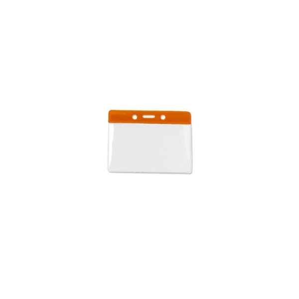 Vinyl Horizontal Top Load Badge Holder(3.69"x 3.25")(Orange) 1