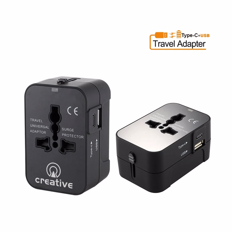 Travel Adapter with USB-C and USB-A Charging Ports