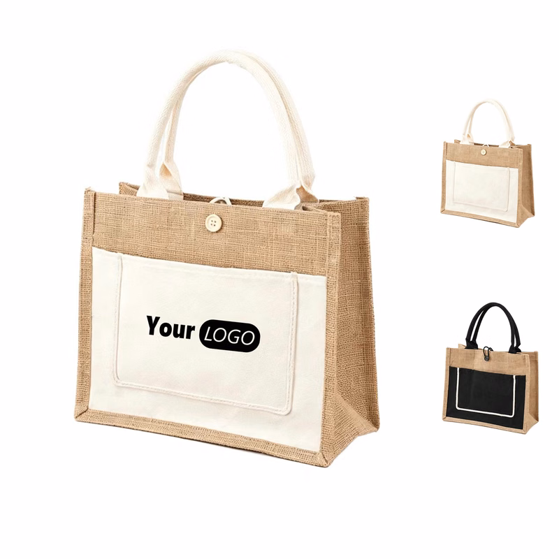 Natural Jute Tote Hand Bag