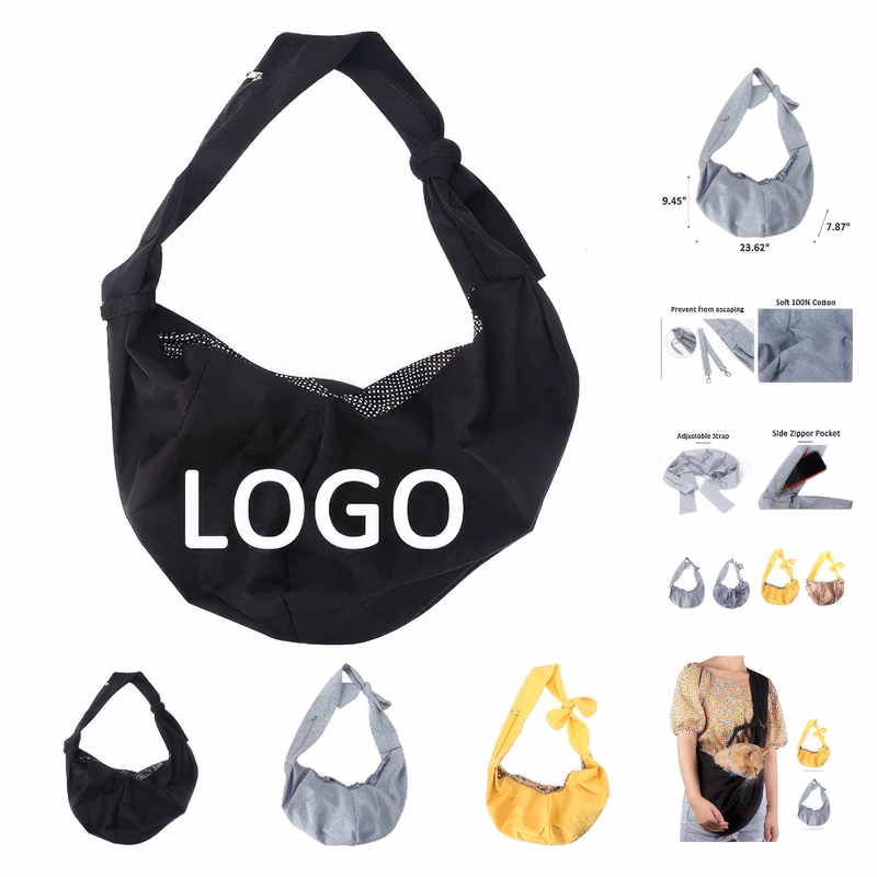 Custom Adjustable Pet Sling Carrier & Dog Cat Shoulder Bag