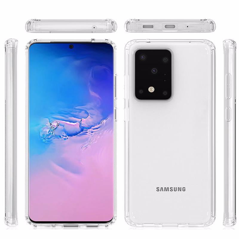 Samsung Galaxy S20 Ultra Clear Hard Shell Case with TPU Bumpers
