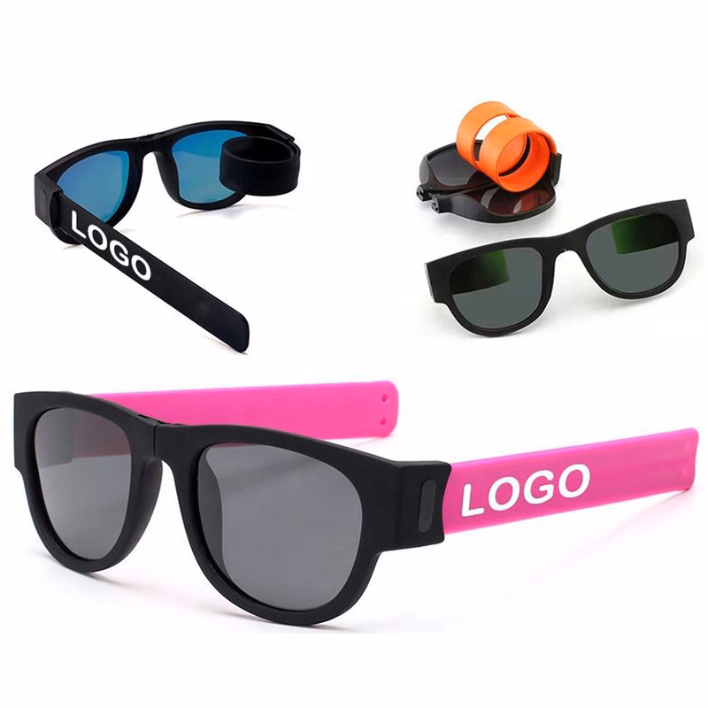 Silicone Foldable Slap Wristband Sunglasses