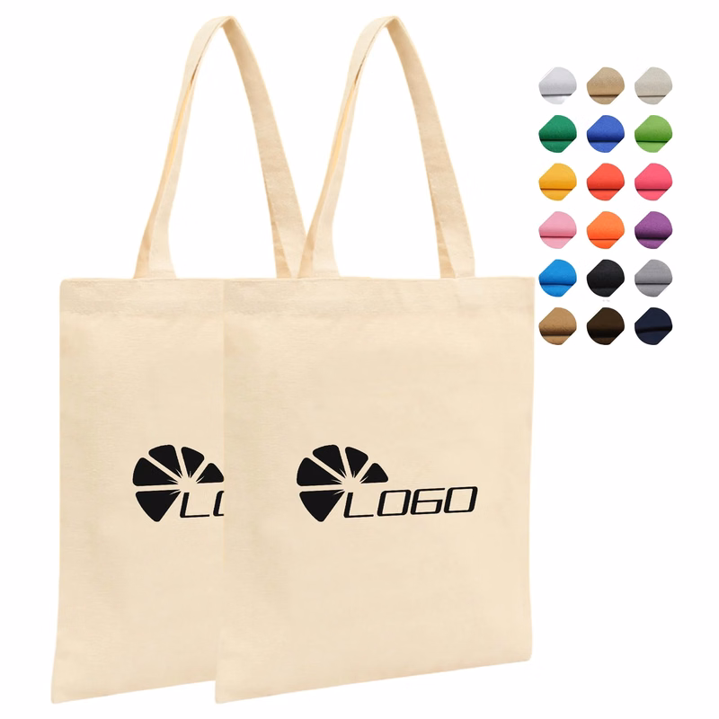 MOQ 100pcs Large Vertical Canvas Tote Bag