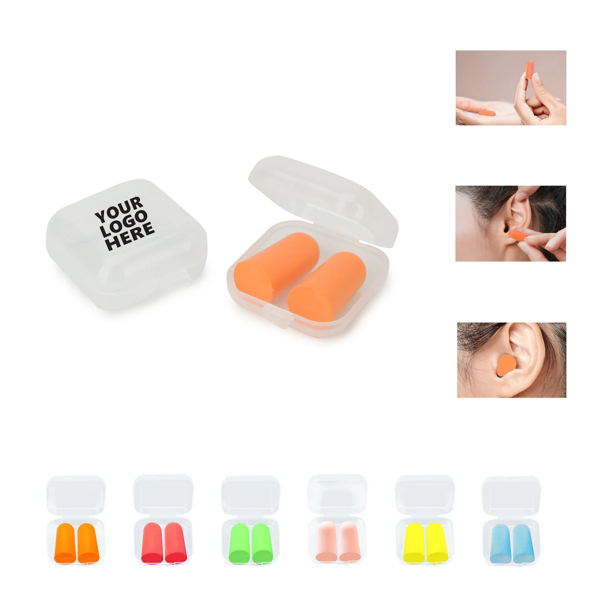 Portable Ear plugs In Square Case 1
