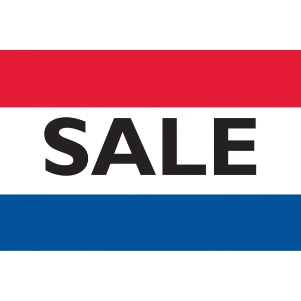 12" x 16" 3 Stripe Message Car Flag - wPoly 1