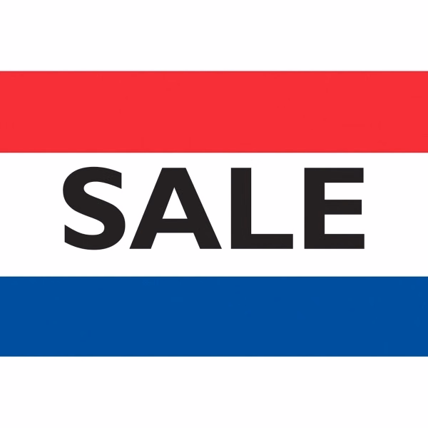 12" x 16" 3 Stripe Message Car Flag - wPoly