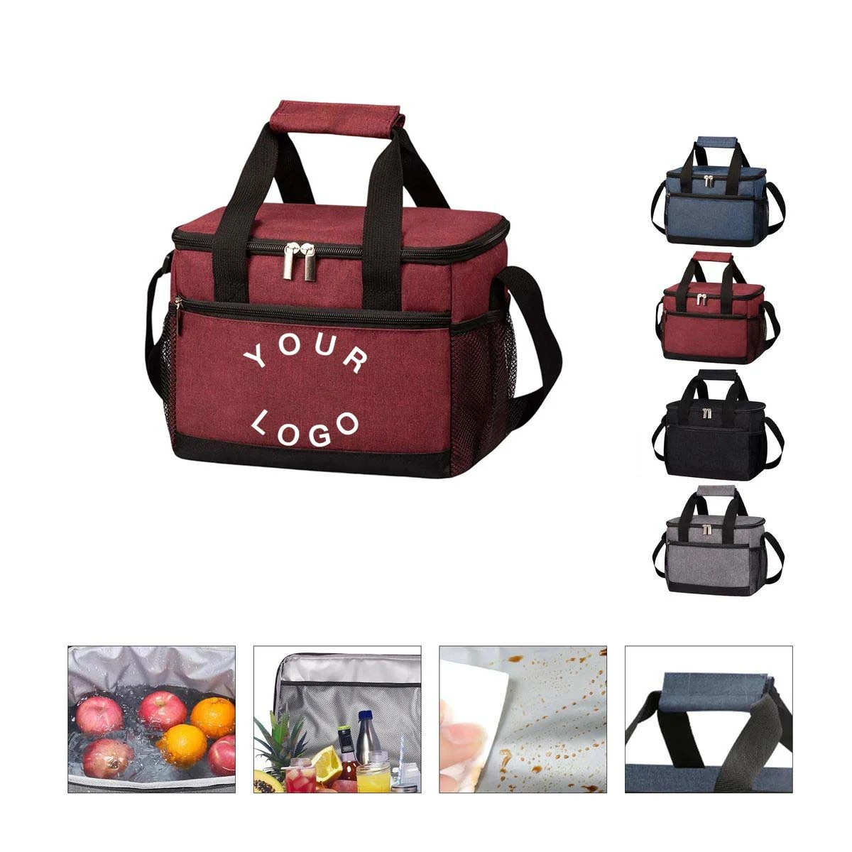 8L Insulated Lunch Bag with Adjustable Carrying Strap 1