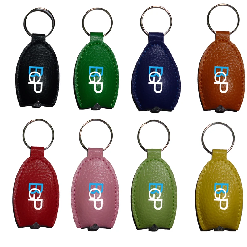 LED Flashlight Leather Keychain 1
