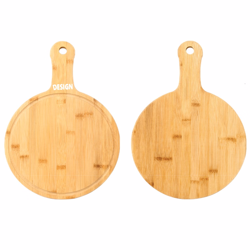 Bamboo Circular Pizza Board MOQ 100pcs