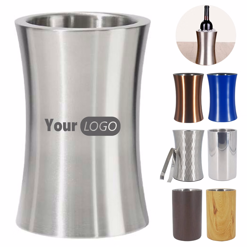 Stainless Steel Double-Layer Ice Bucket