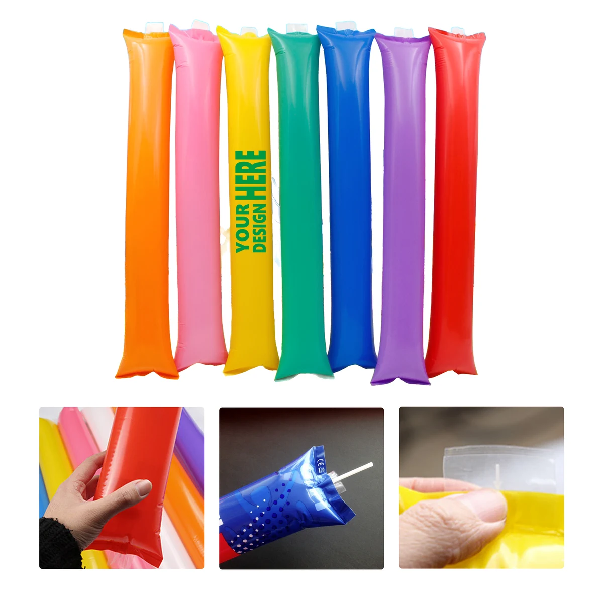 MOQ50 Inflatable Cheer Sticks for Events and Concerts 1