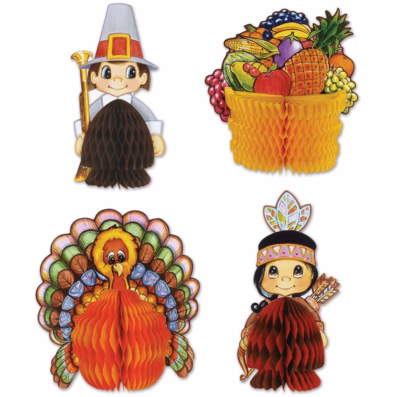 Thanksgiving Mini Centerpieces - Assorted 4 Pack