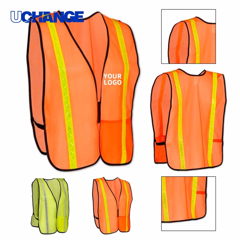Breathable Mesh Safety Reflective Vest 25.2" x 18.1" for Work Use