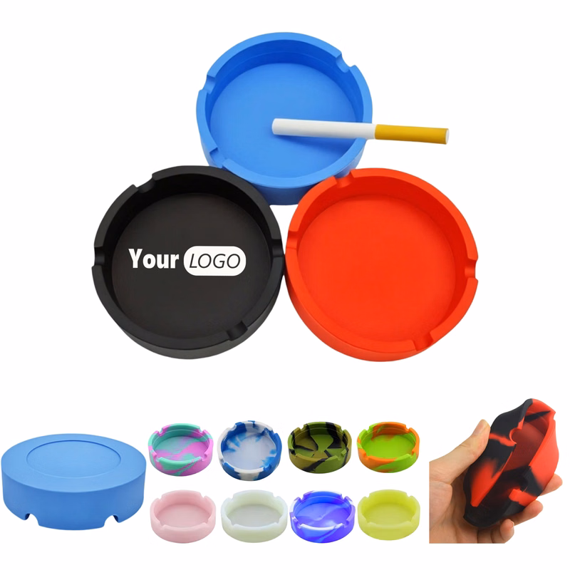 Round Silicone Ashtray in Various Colors MOQ 50