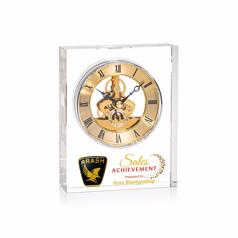 Ashland VividPrint™ Clock - Gold Dial