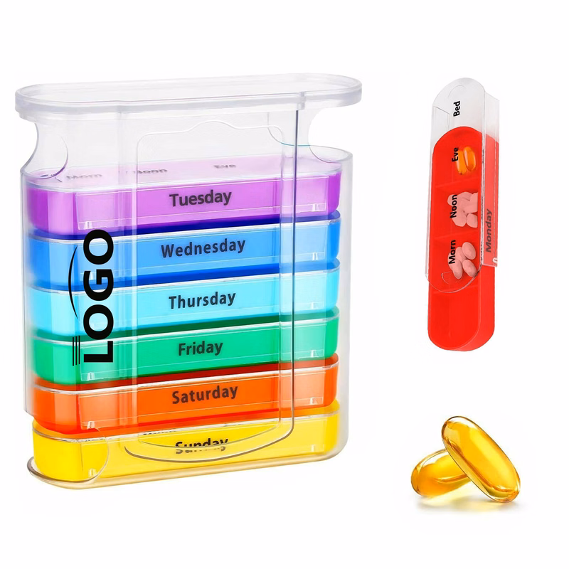 Portable Pill Organizer ?C 7 Compartments for Each Day