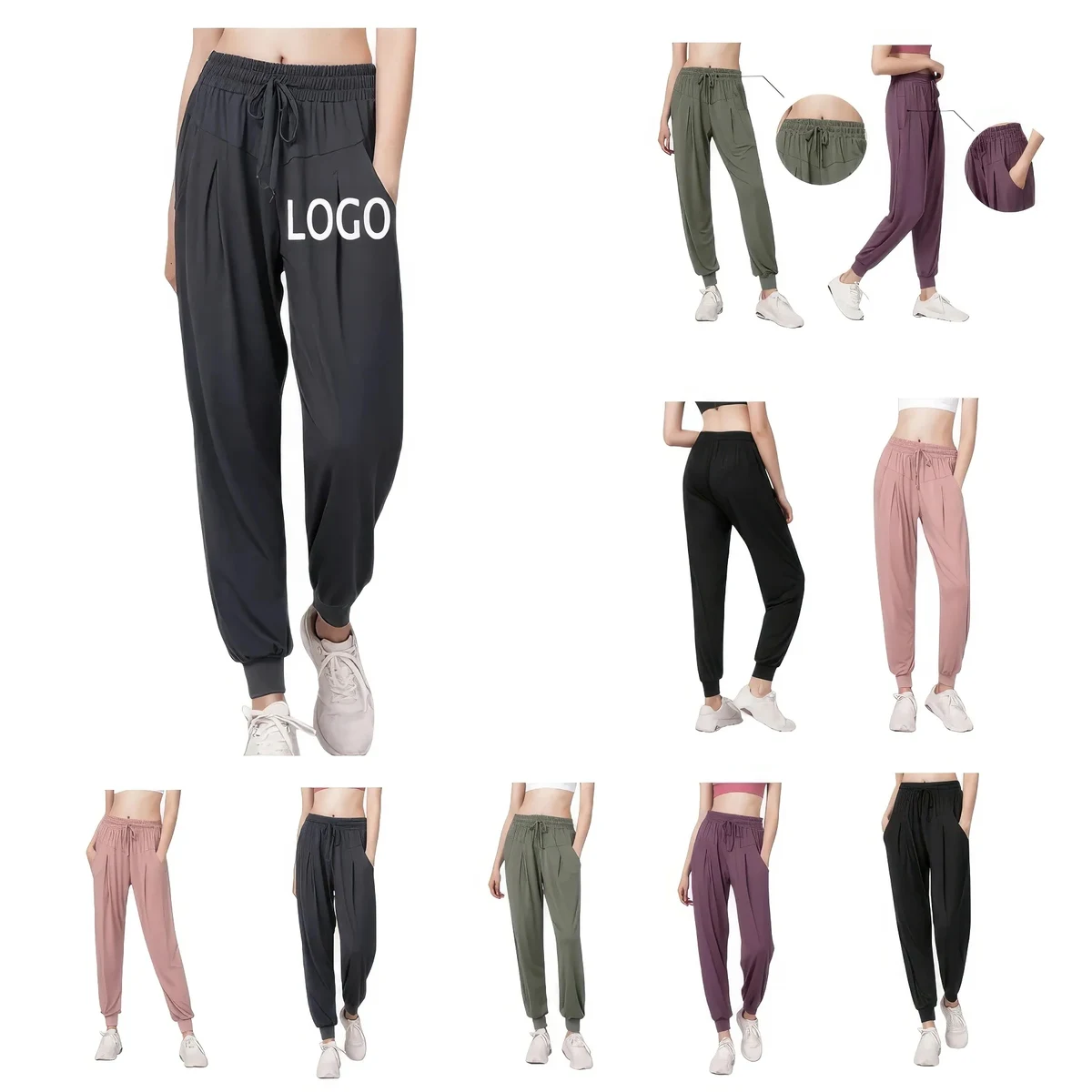Drawstring Quick Dry Fitness Pants & Jogging Sweatpants 1