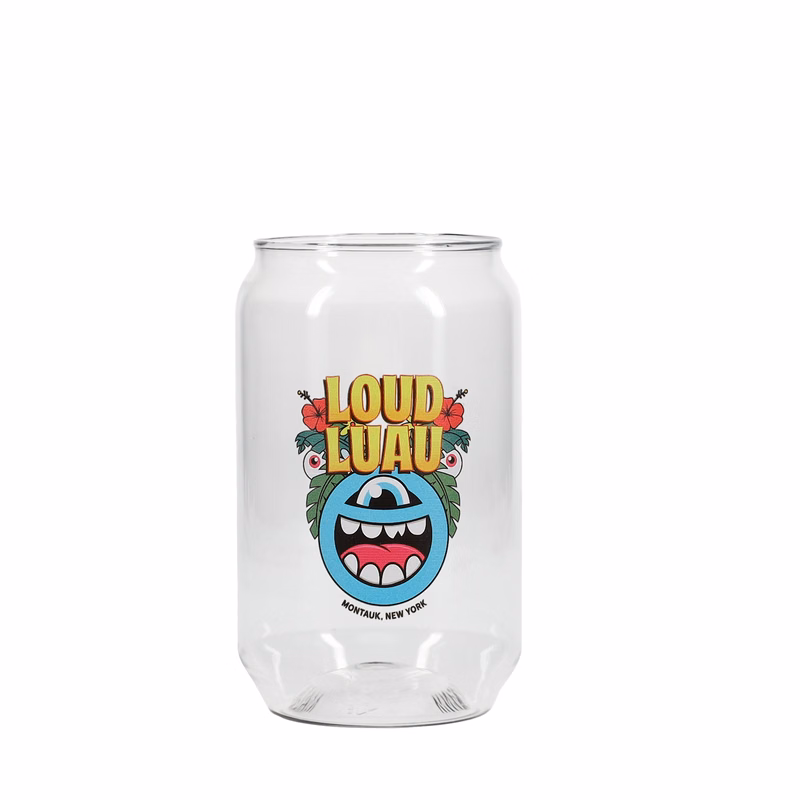 16 oz Reserv Plastic Can Glass Clear Digital Print