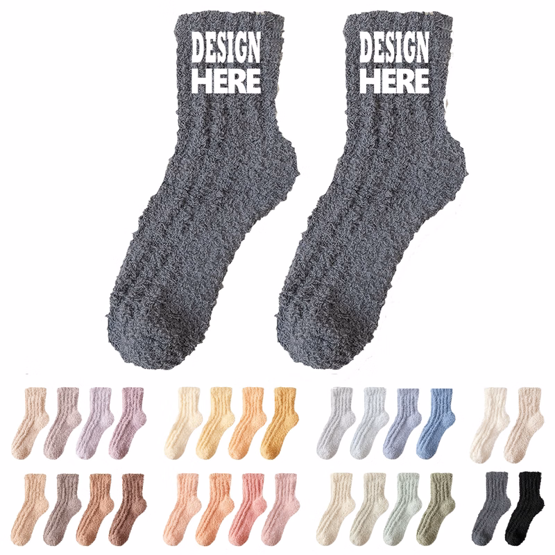 Coral Fleece Winter Lounge Socks