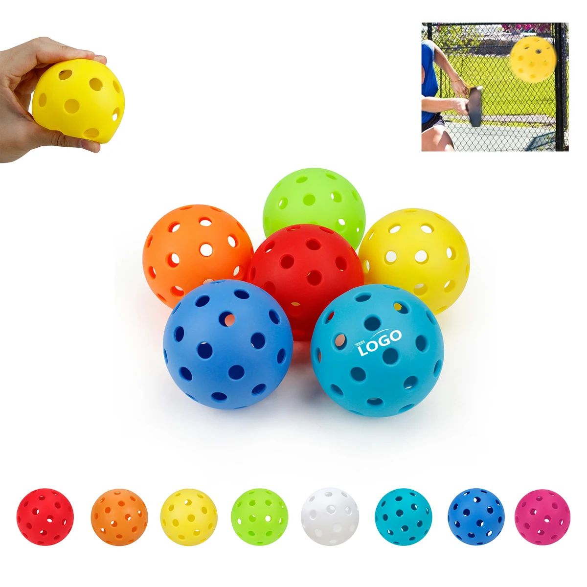 Sports Outdoor 40 Hole Pickleball Balls MOQ 50 1