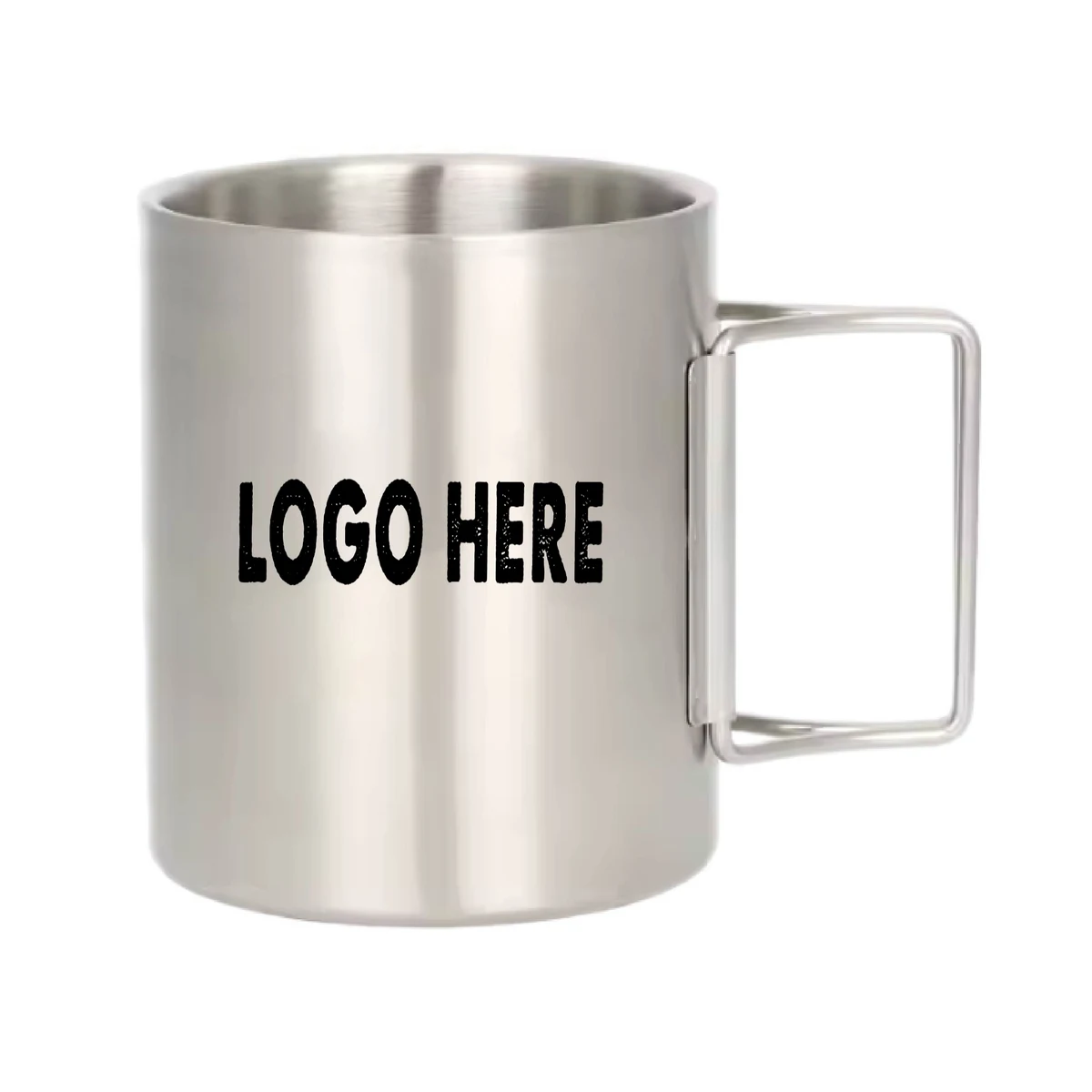 Stainless steel vacuum insulated desk mug with handle 1