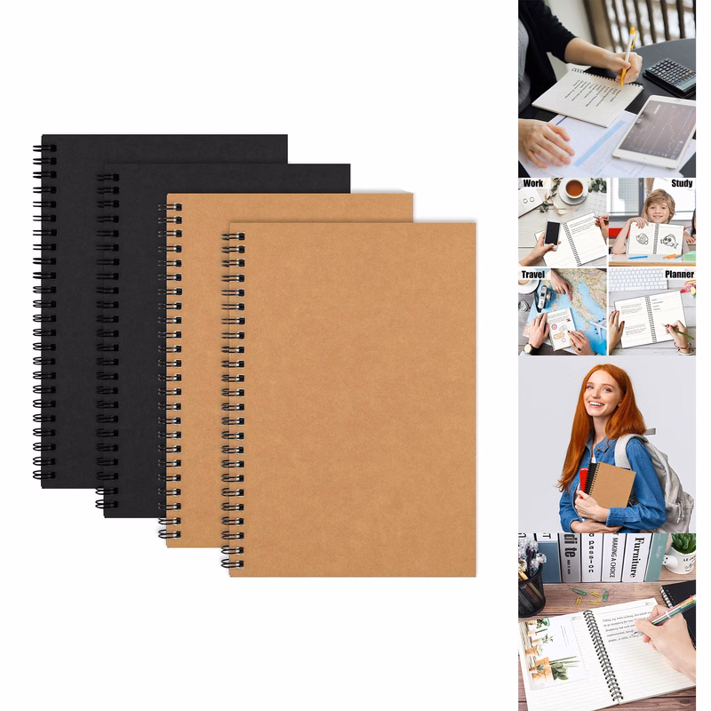 4 Pack Spiral Lined Notebook