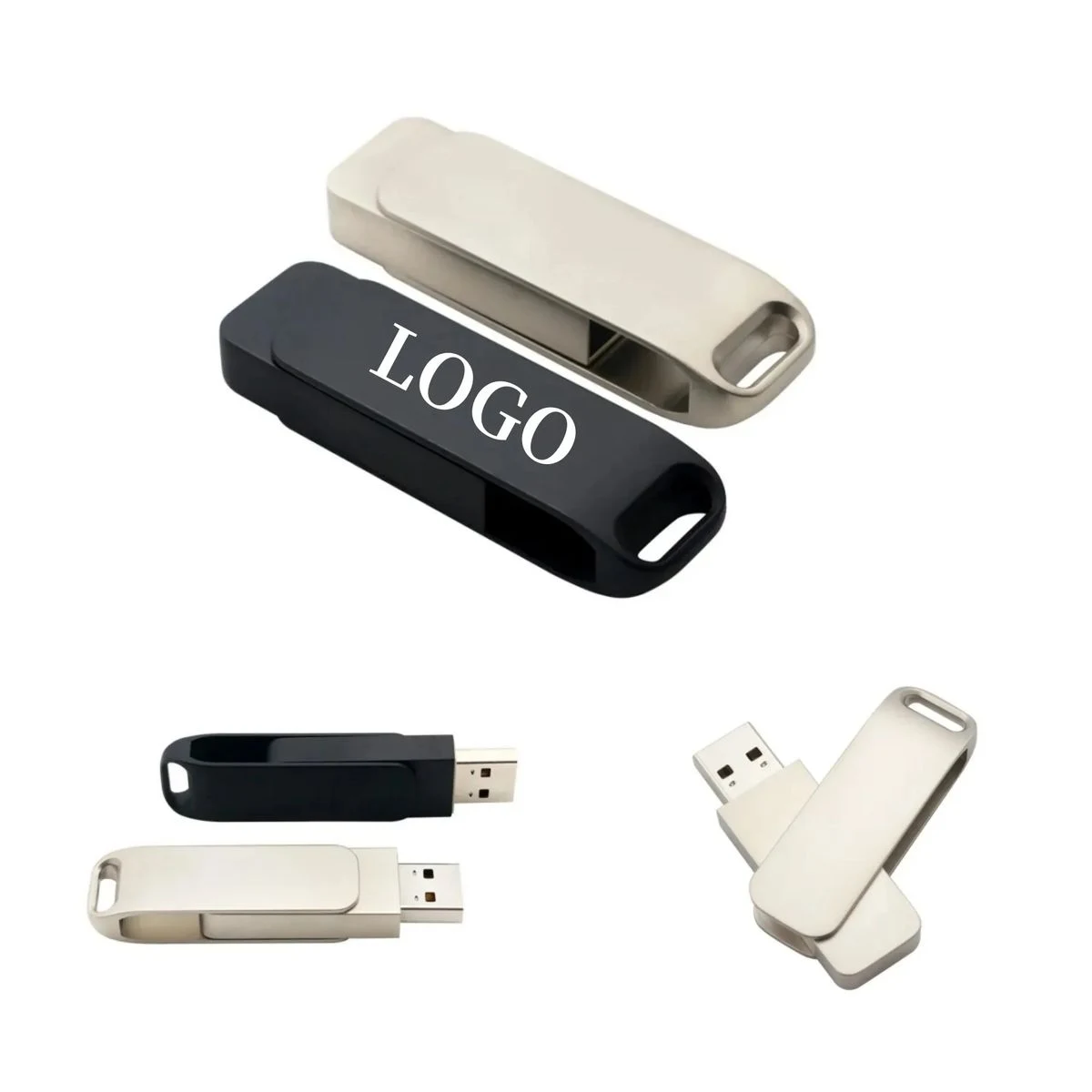 High Speed USB 3.0 Metal Swivel Twister Flash Drive 16GB 1