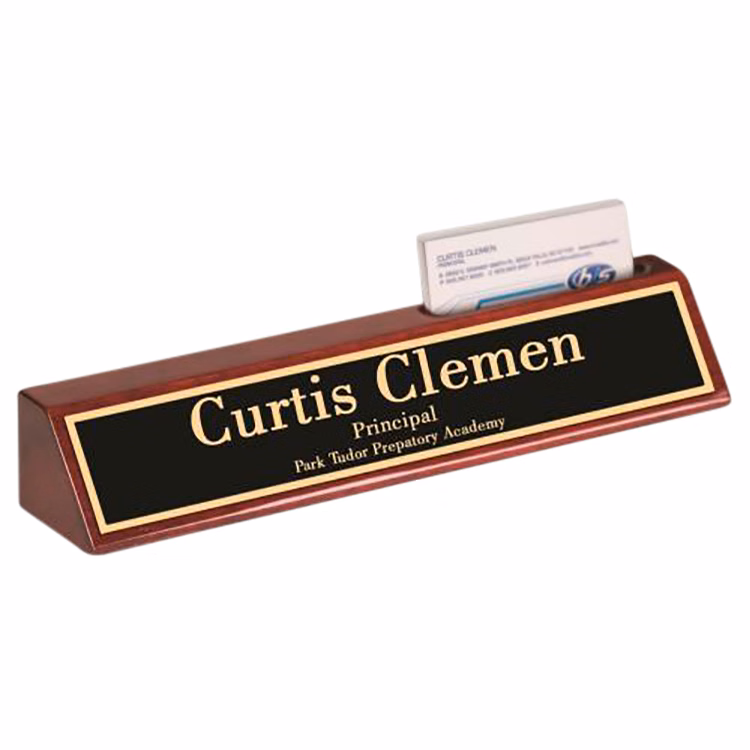 Roma Desk Name Wedge with Card