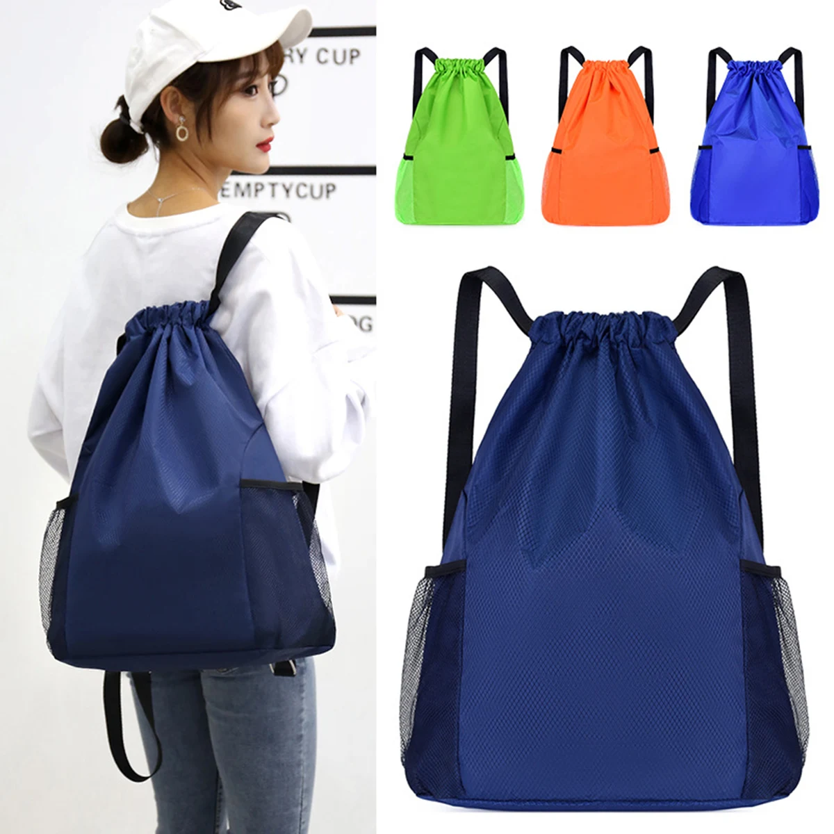 600D Double Shoulder Drawstring Backpack Training Bag 1