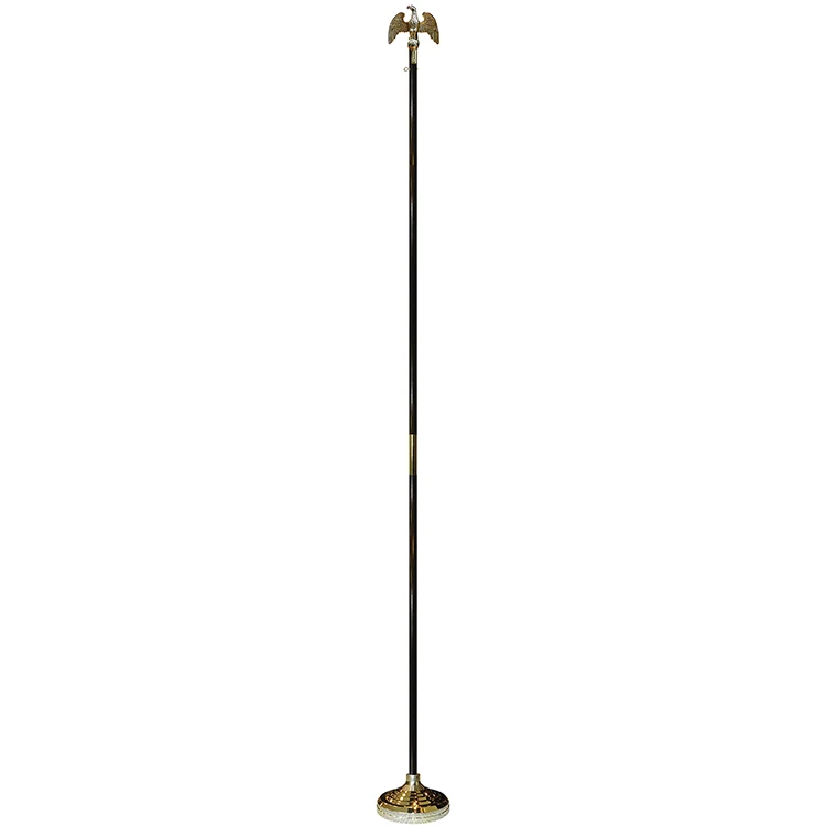 9' x 1-1/4" Flagpole Mounting Set w/Gold Eagle Top Ornament 1