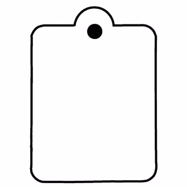 Rectangle w/Tab 2 Key Tag - Spot Color