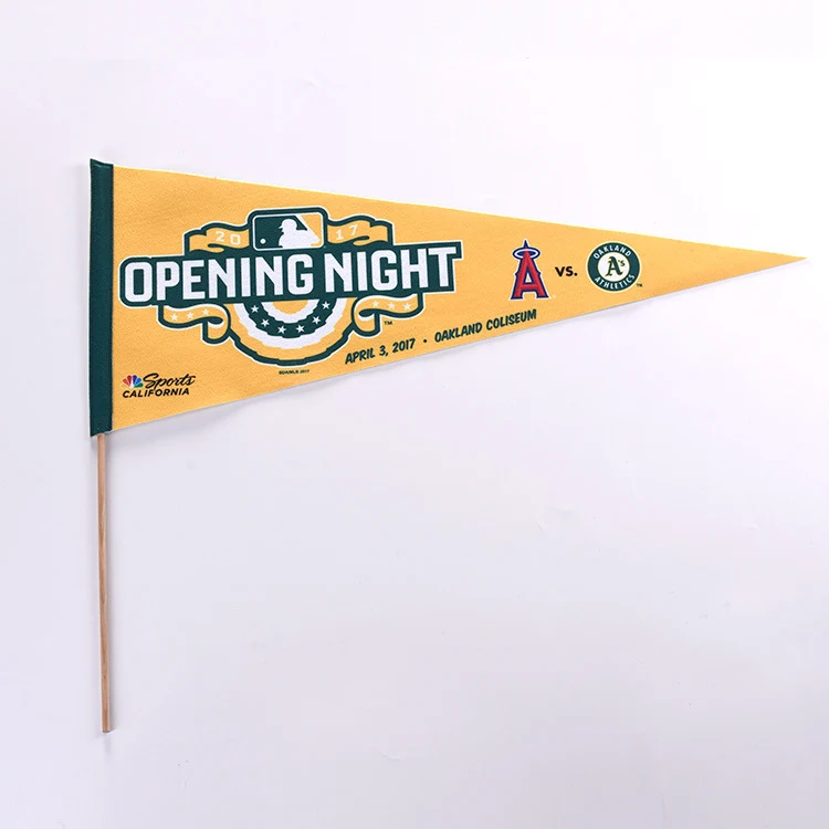 Felt Pennant With Wood Stick 1