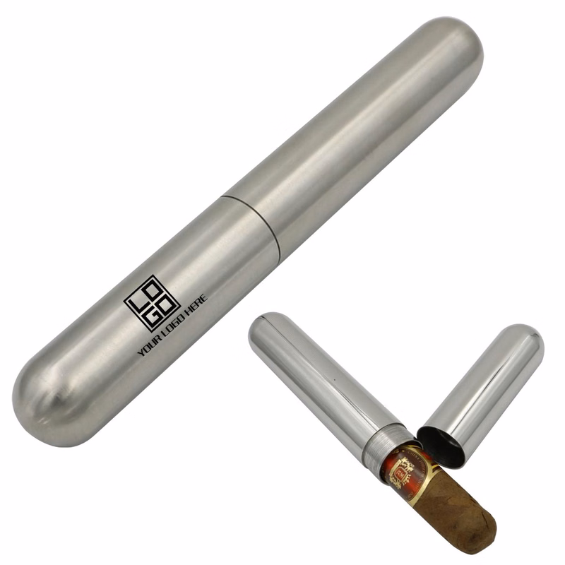 Stainless Steel Travel Cigar Tube Case