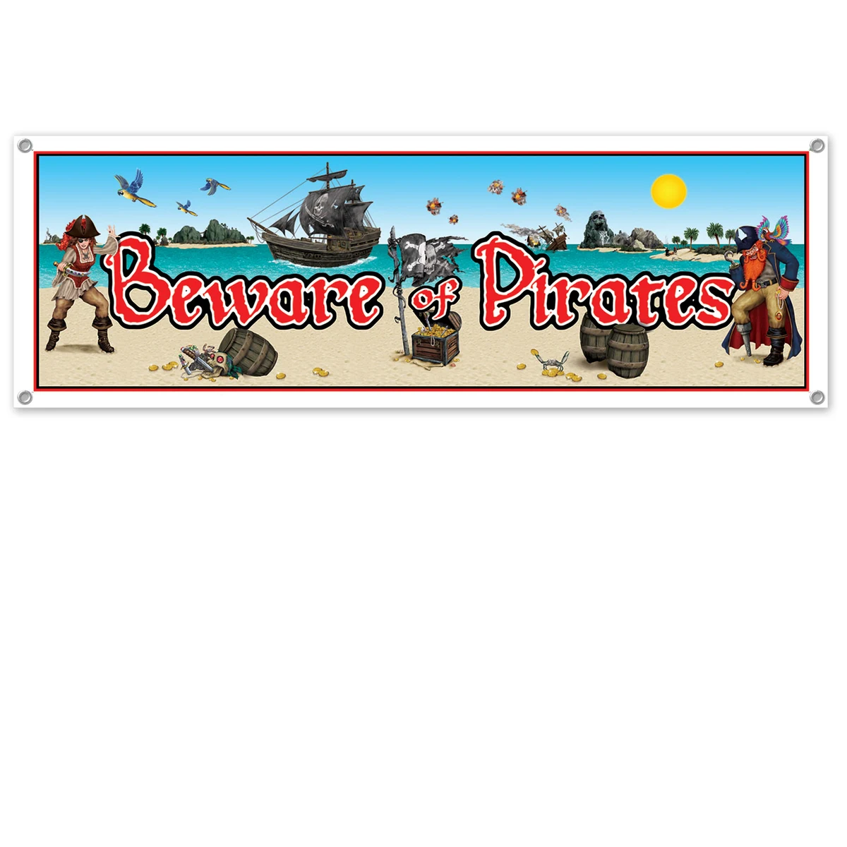 Beware Of Pirates All Weather Banner 1