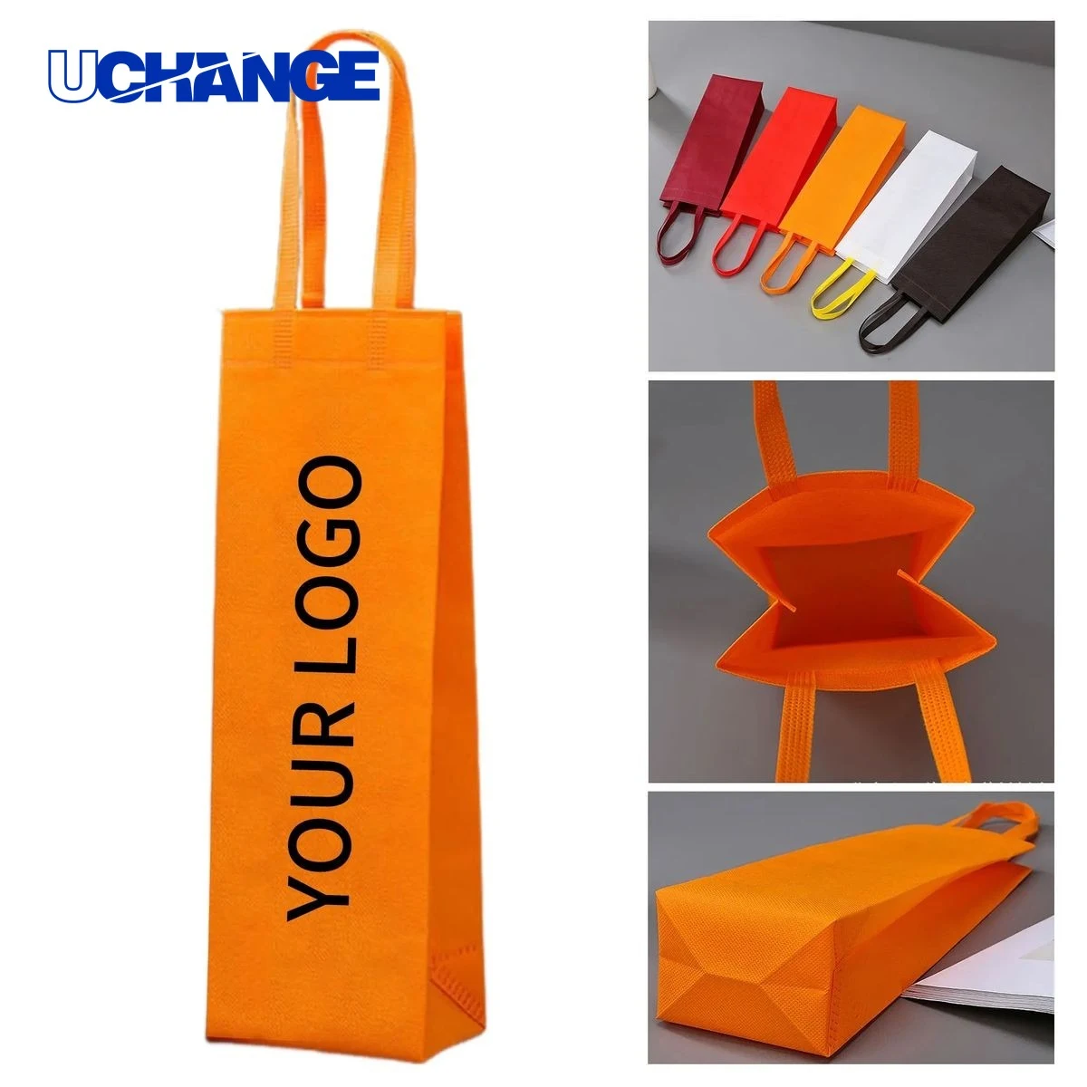 Non Woven Wine Carry Bag Reusable Design 1