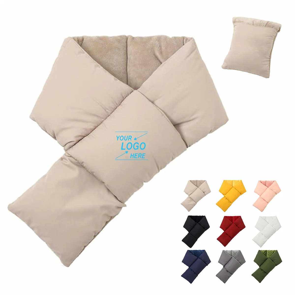 Pocketed Cotton Scarf 1
